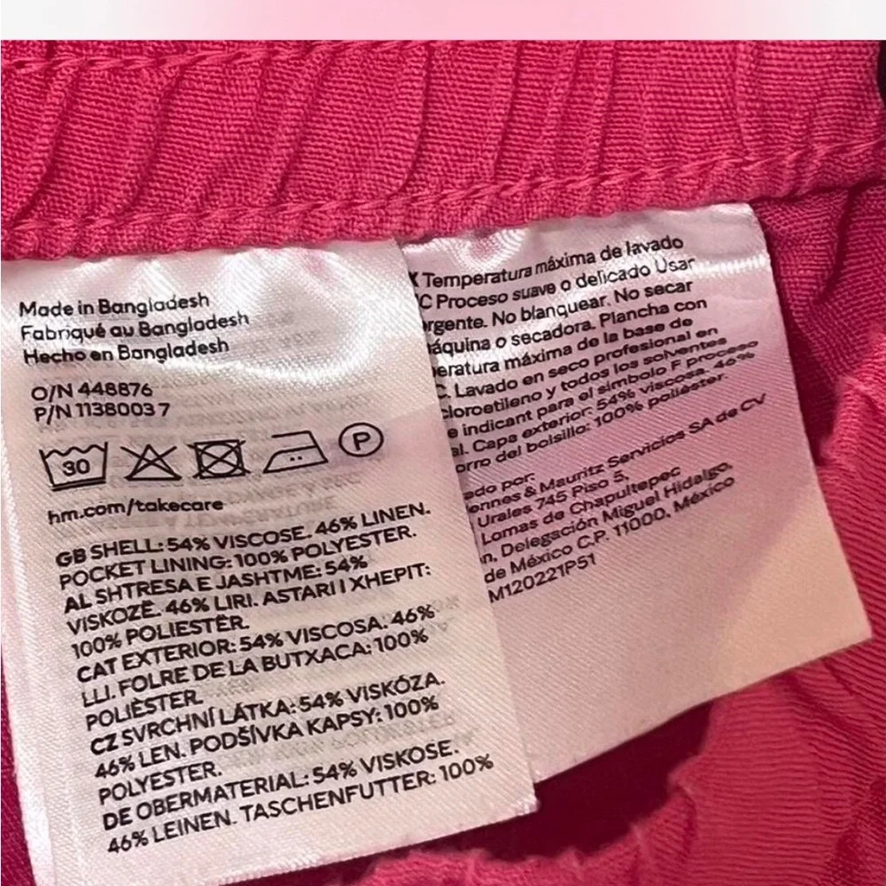 H&M Women’s Linen Blend Drawstring Casual Bottoms